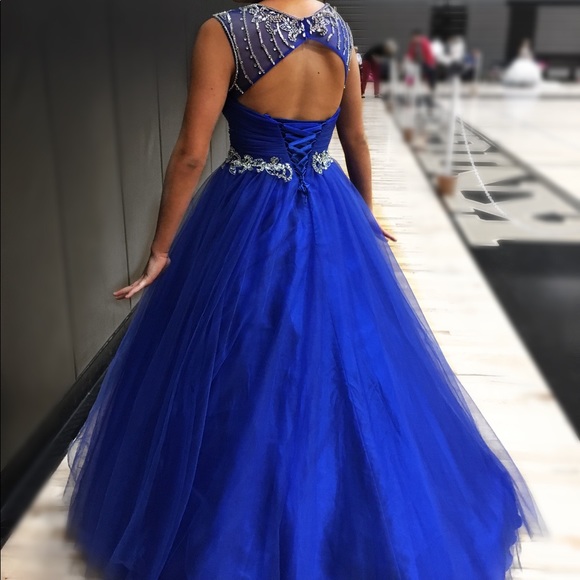 Royal Blue Ballgown - Picture 1 of 2